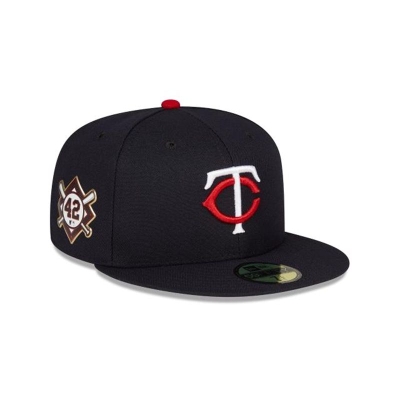Minnesota Twins Gorra | New Era MLB Jackie Robinson Day 59fifty Fitted Cap Mexico - Azules